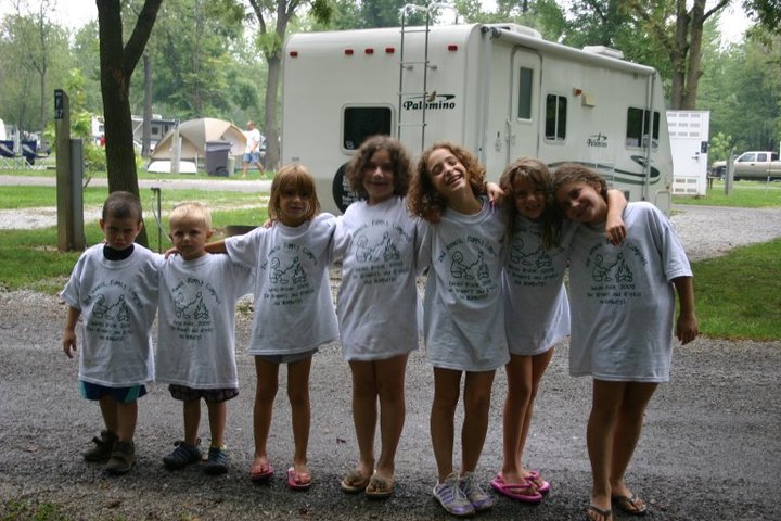 Family Camping At Indiana Beach T-Shirt Photo