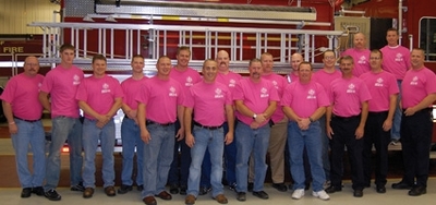 Norwich Firefighters Wear Pink To Raise Awareness T-Shirt Photo