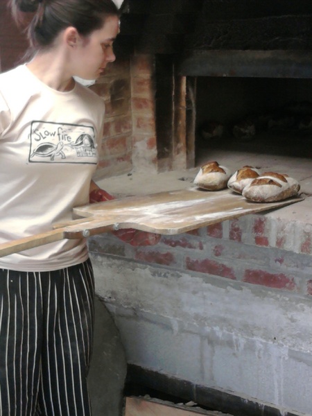 Katie Unloads Bread In Her Logo Shirt    It Matches The Oven Perfectly! T-Shirt Photo