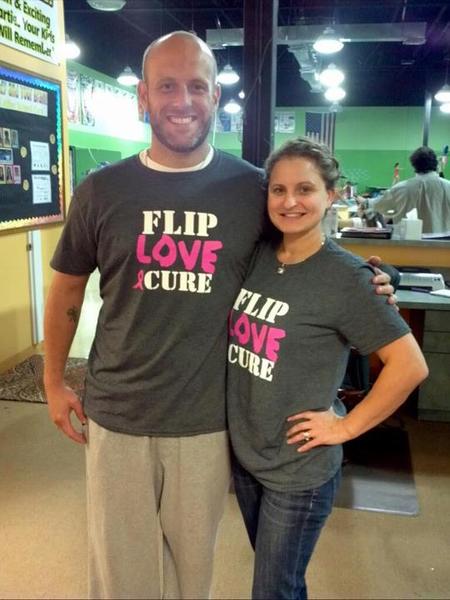 Gymnastics Flip For Cure Shirts T-Shirt Photo