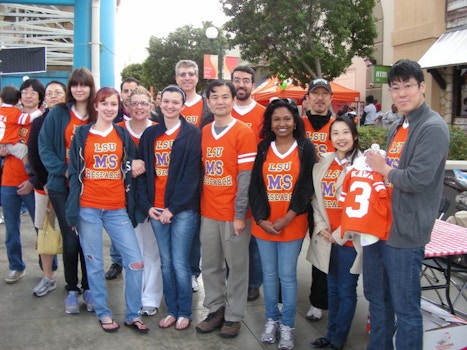 Lsu Ms Research Team Won Best Team Sprit Award In Walk Ms Shreveport 2013 T-Shirt Photo