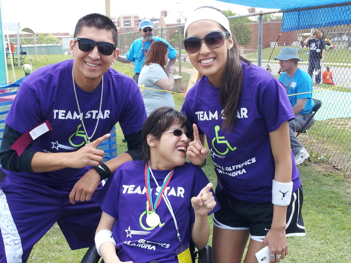 Lizzy Is A Gold Medal Electric Wheelchair 25 M Winner At Special Olympics Oklahoma! T-Shirt Photo