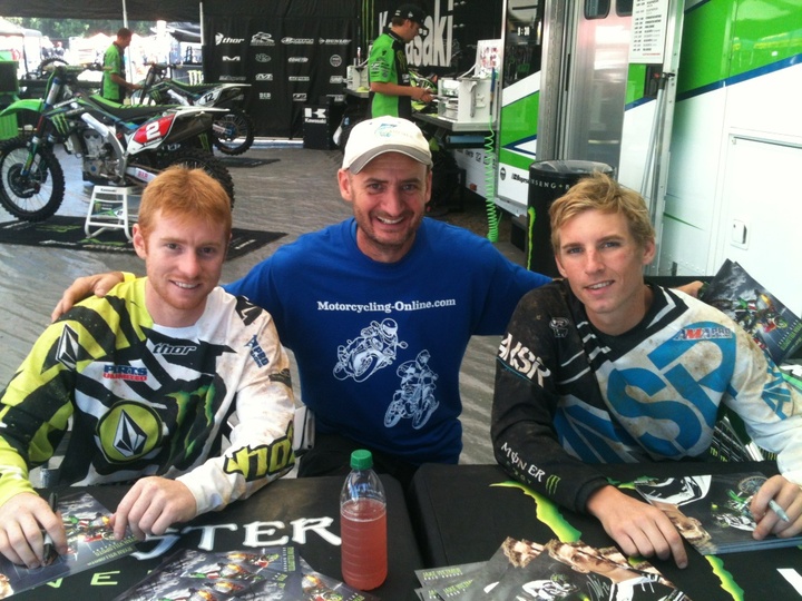 Me And The Kawasaki Motocross Racing Team! T-Shirt Photo