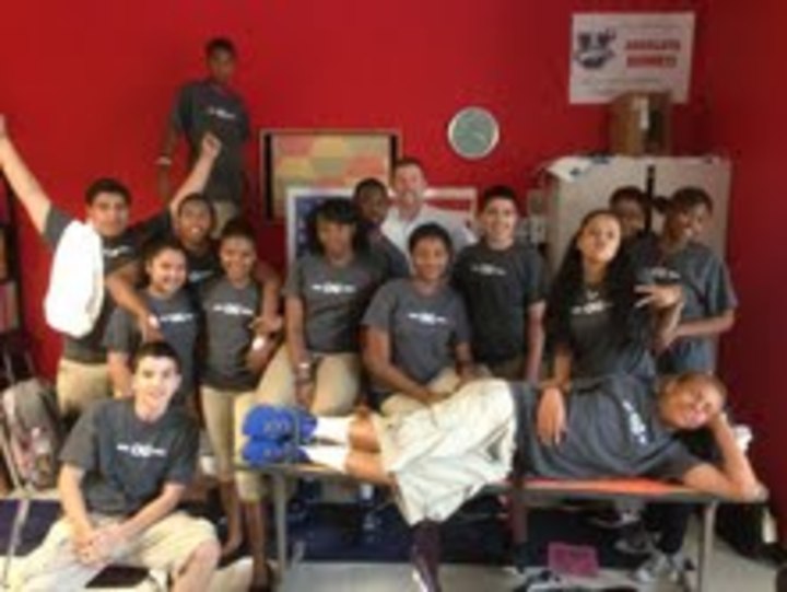 8th Graders At Orchard Gardens Celebrate The Last Day Of 8 Ga! T-Shirt Photo