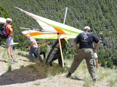 Launching Hang Gliders, King Mountain, Idaho T-Shirt Photo