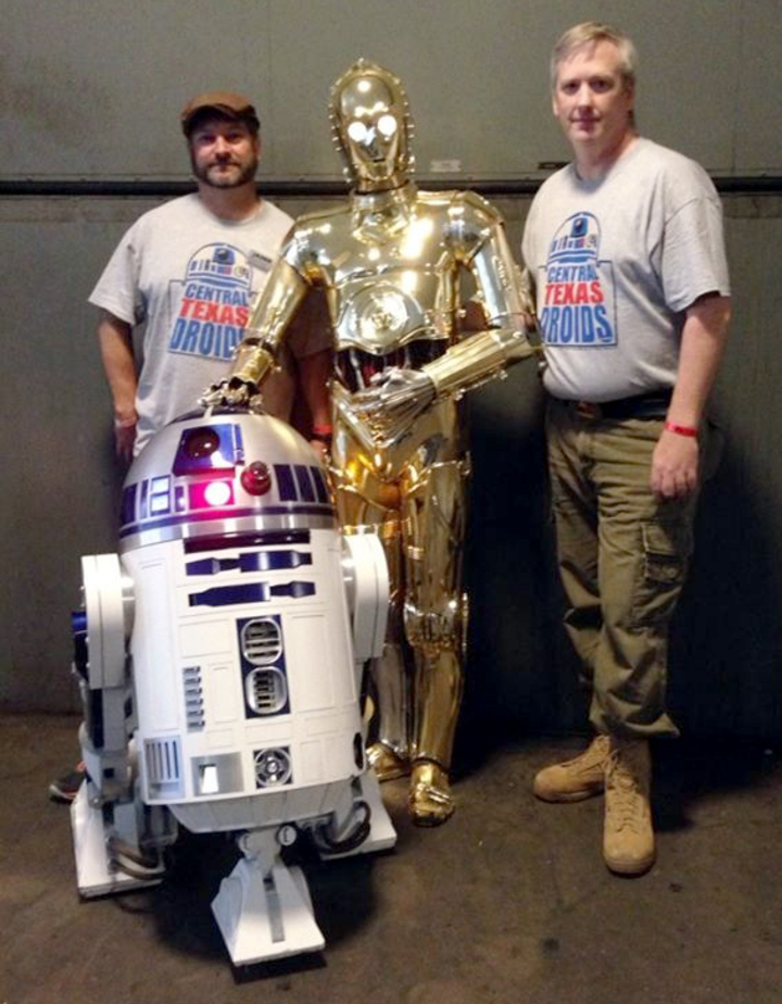 Central Texas Droids With R2 D2 And C 3 P0 T-Shirt Photo