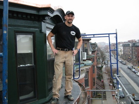 De Bord Construction On Top Of Boston T-Shirt Photo