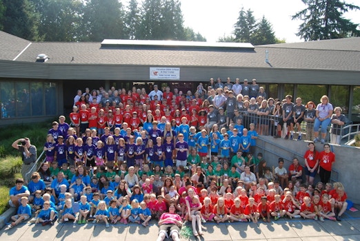 Adults & Youth Participating In Upside Down & Inside Out T-Shirt Photo