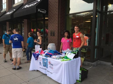 City Dogs Rescue Table At Our "Dining Out With The Dogs" Event T-Shirt Photo