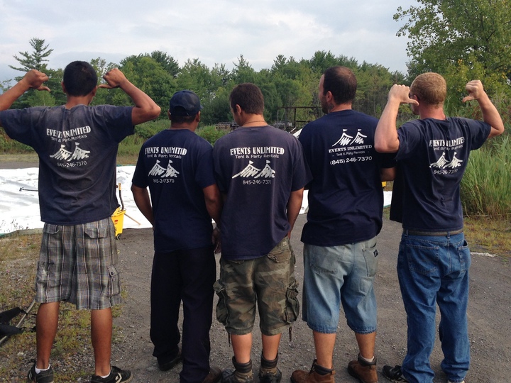 Events Unlimited Crew Looking Sharp In Our New Custom Ink Shirts! T-Shirt Photo
