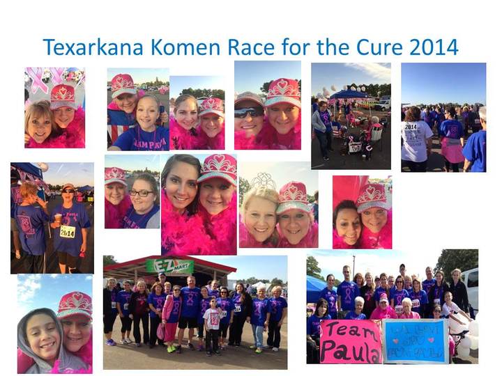 Team Paula Goes "All Out" For 2014 Race For The Cure!! T-Shirt Photo