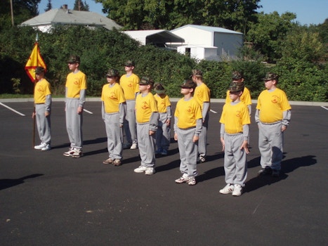 Young Marines In Formation T-Shirt Photo