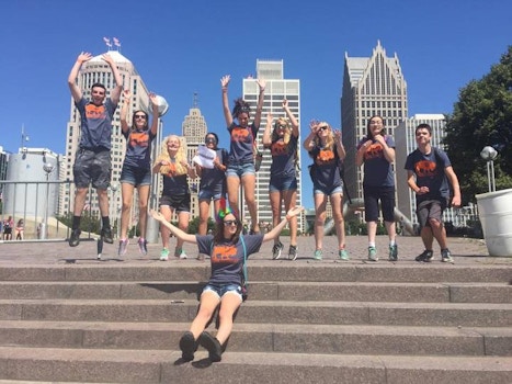 Hope's Youth Show Their Buffa Lutheran Pride In Detroit! T-Shirt Photo