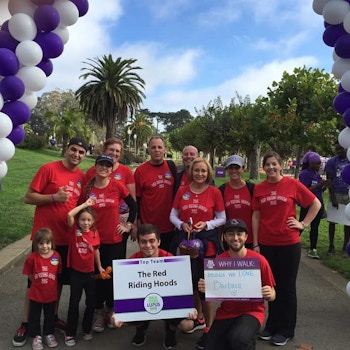 The Red Riding Hoods Walking To End Lupus Now T-Shirt Photo