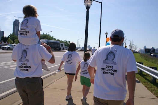 Taking Steps To Cure Childhood Cancer T-Shirt Photo