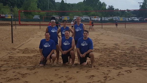 Sand Volleyball Team "Bump On It" T-Shirt Photo