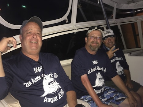 Heading Offshore At 5:00 Am For Our Annual Shark Fishing Event!  T-Shirt Photo