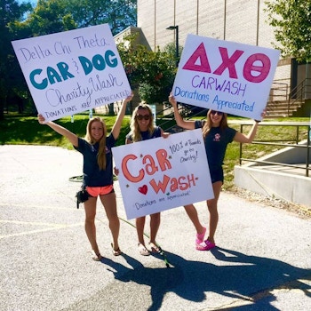 Delta Chi Theta Dog & Car Wash T-Shirt Photo