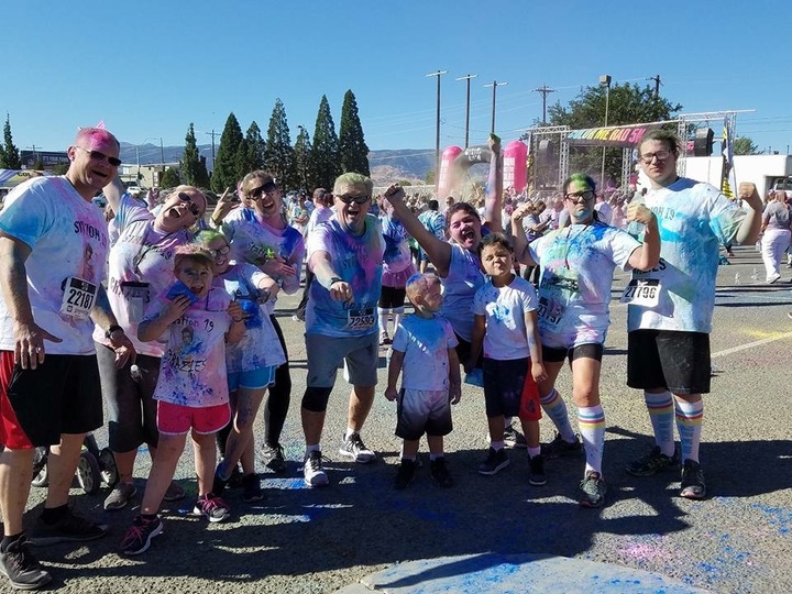 Station 19 Crazies At It Again! Color Me Rad 5k Reno 2016 T-Shirt Photo