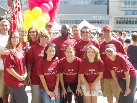 The Hope Walkers Posing Before The Walk To Cure Cancer T-Shirt Photo