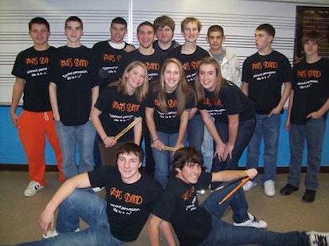 Middleborugh High School Band Percussion T-Shirt Photo