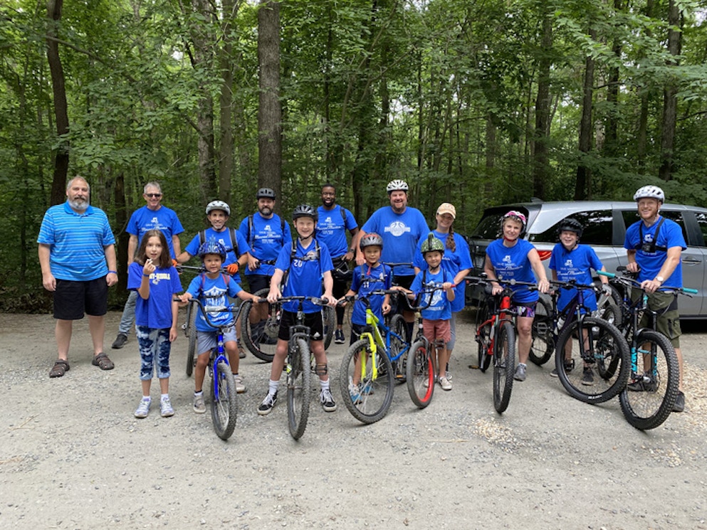 Dave Vassel Memorial Mountain Bike Ride At Motts Reservoir, Fredericksburg Virginia  T-Shirt Photo