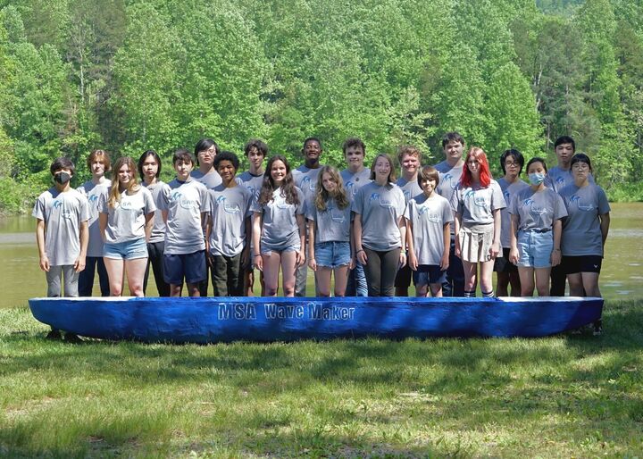 Tee Shirt Design Winner At The Asce Virginias Regional Concrete Canoe Competition (At Vmi) T-Shirt Photo