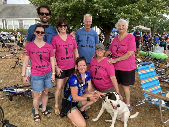 Ariel Biking To Beat Cancer   Pan Mass Challenge T-Shirt Photo